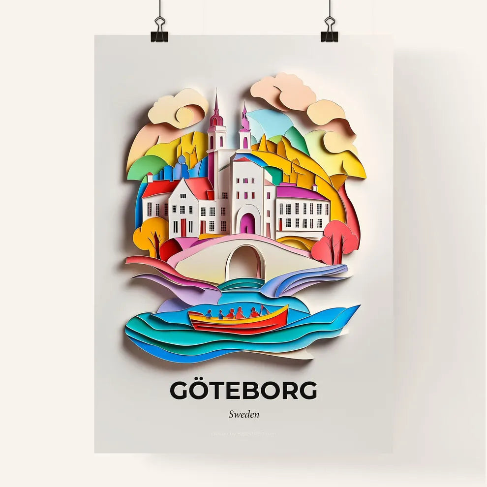 Vivid Gothenburg, Sweden, Colorful Poster