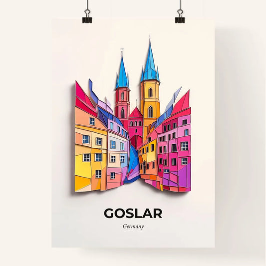 Vivid Goslar, Germany, Colorful Poster