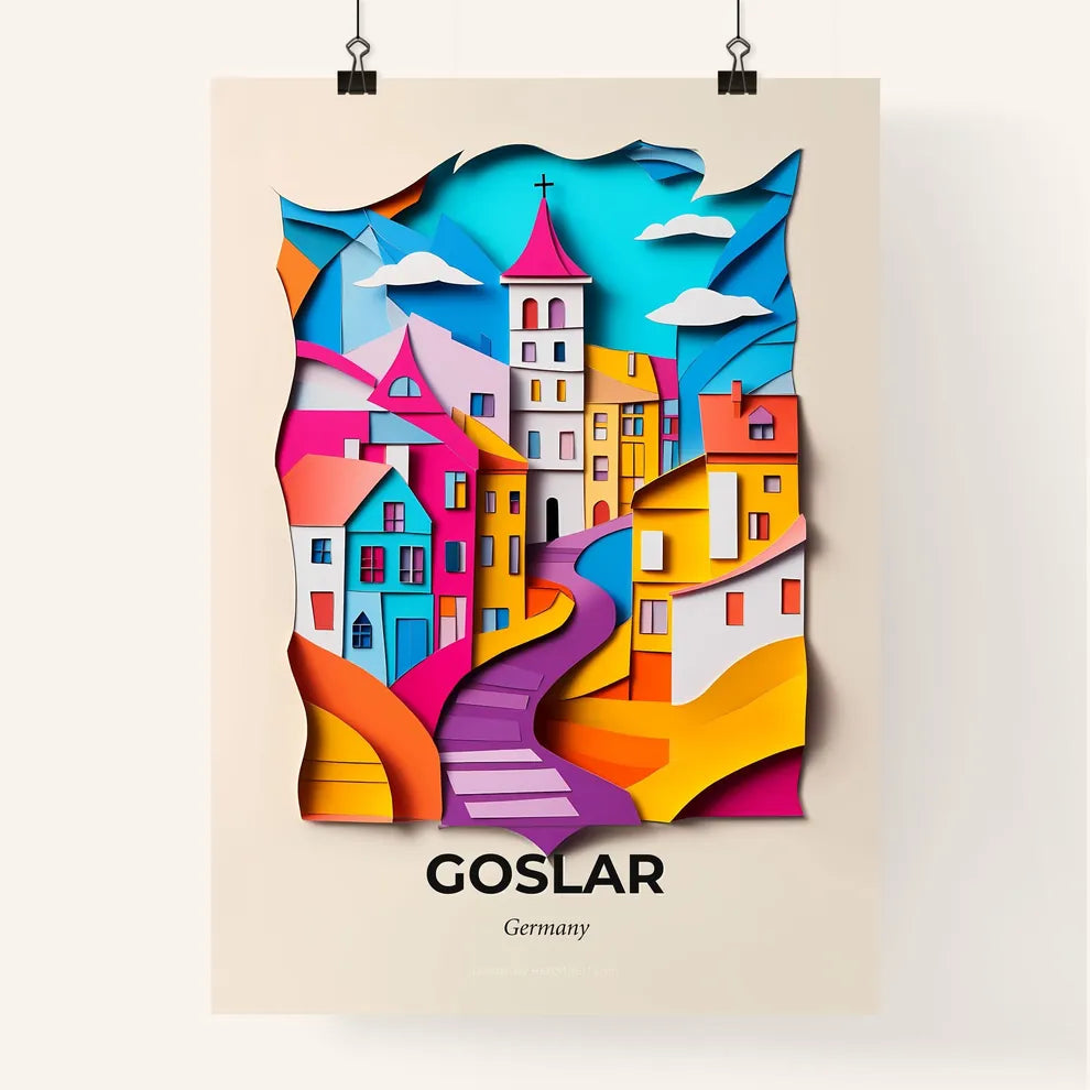 Vivid Goslar, Germany, Colorful Poster