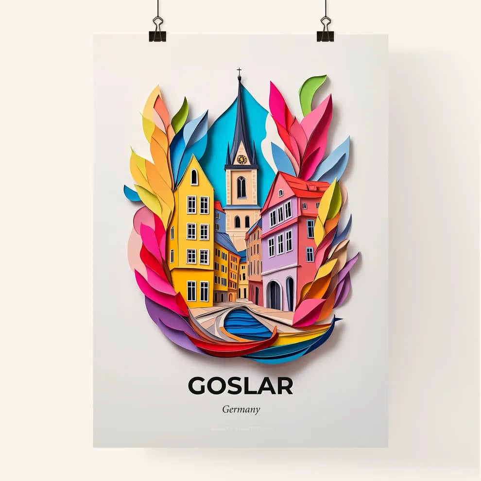 Vivid Goslar, Germany, Colorful Poster