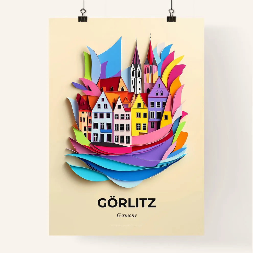 Vivid Gorlitz, Germany, Colorful Poster