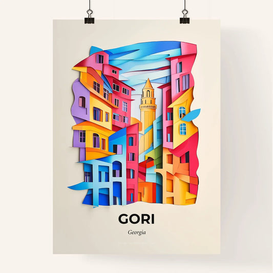 Vivid Gori, Georgia, Colorful Poster
