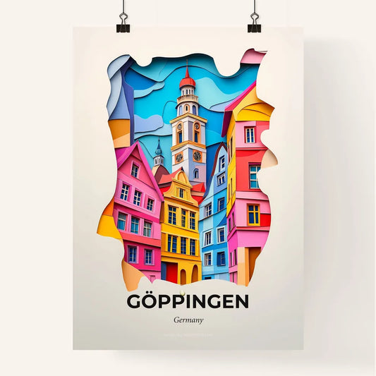 Vivid Goppingen, Germany, Colorful Poster