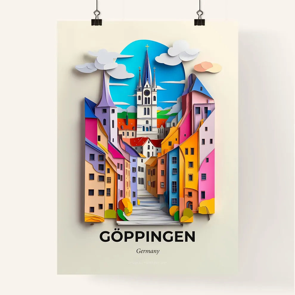 Vivid Goppingen, Germany, Colorful Poster