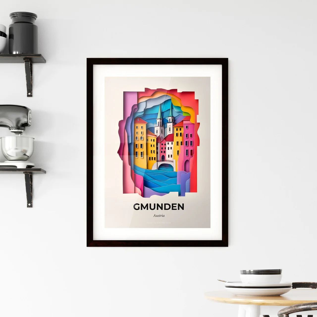 Vivid Gmunden, Austria, Framed Wall Art