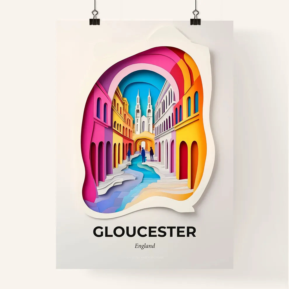 Vivid Gloucester, England, Colorful Poster