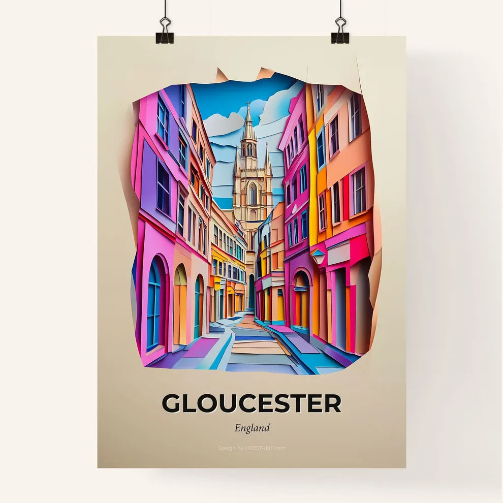 Vivid Gloucester, England, Colorful Poster