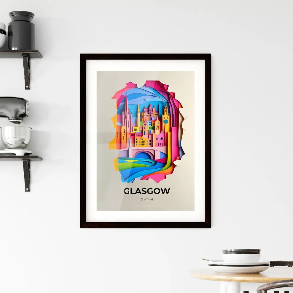 Vivid Glasgow, Scotland, Framed Wall Art