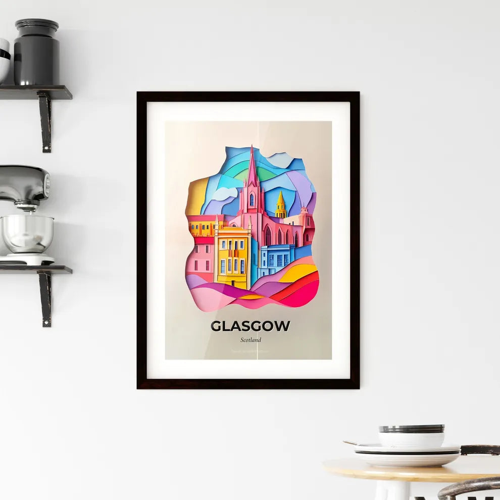 Vivid Glasgow, Scotland, Framed Wall Art