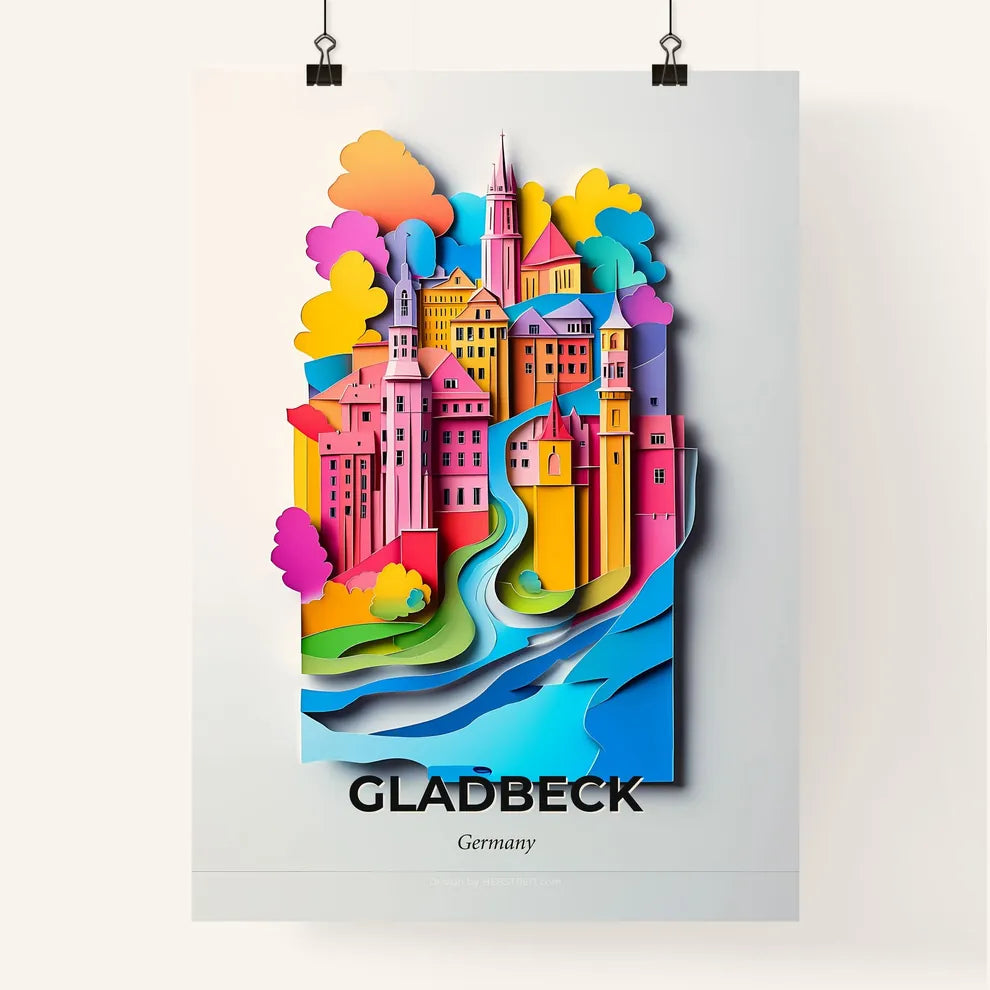 Vivid Gladbeck, Germany, Colorful Poster