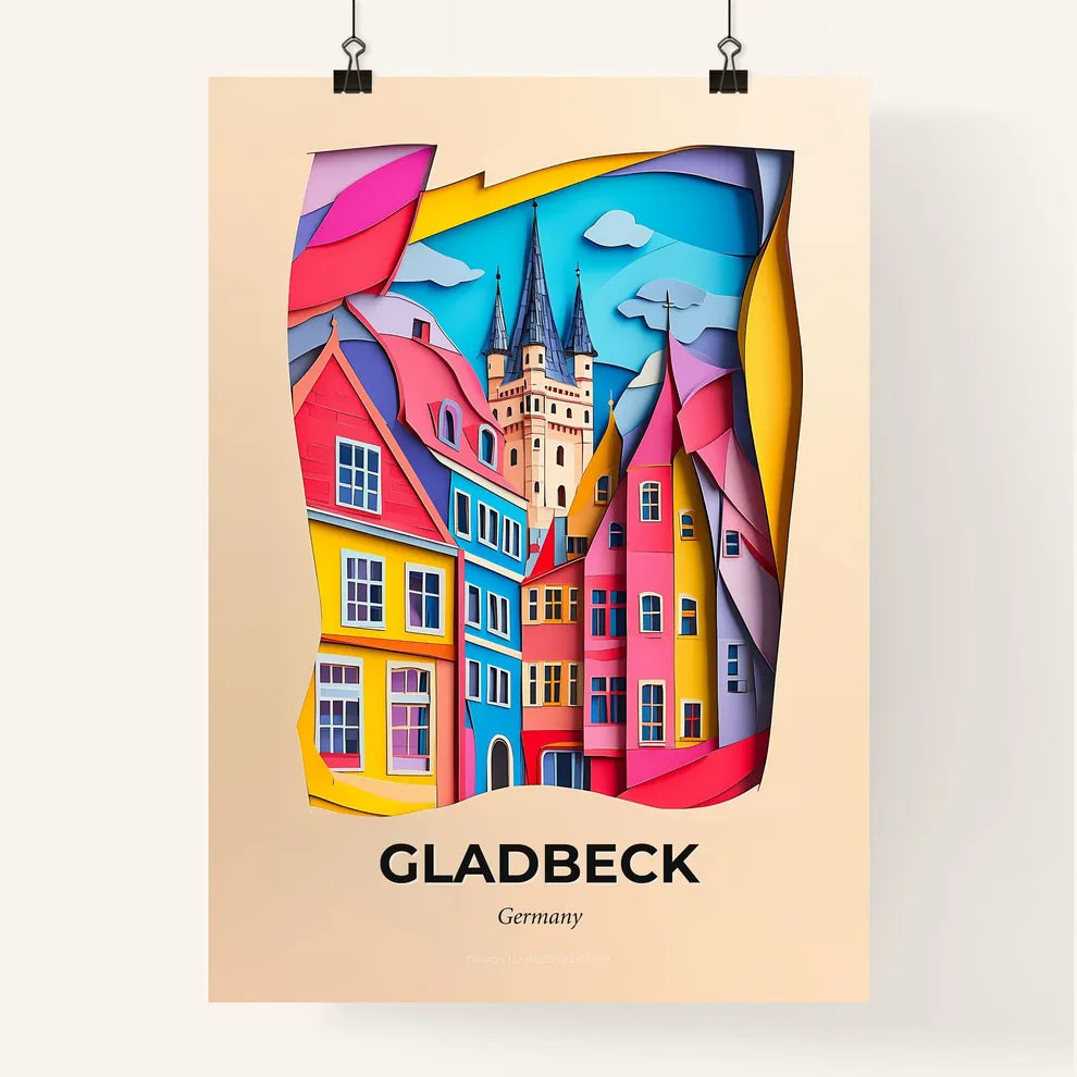 Vivid Gladbeck, Germany, Colorful Poster
