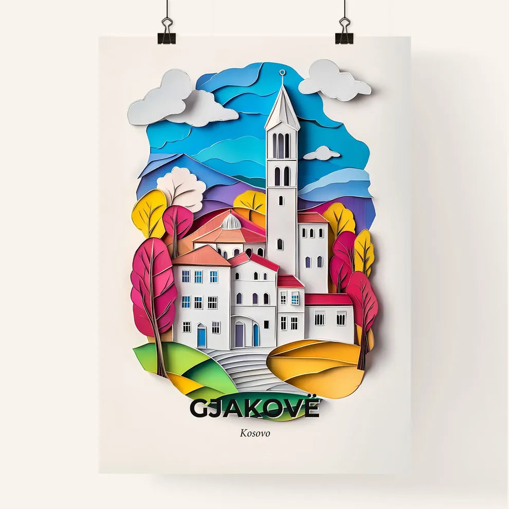 Vivid Gjakovë / Đakovica, Kosovo, Colorful Poster