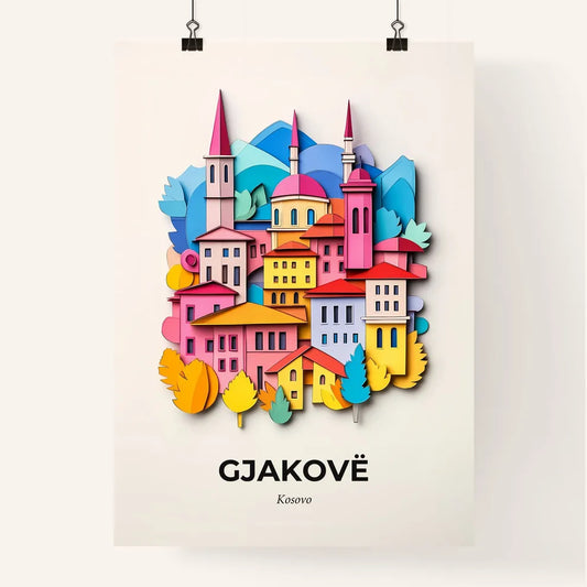 Vivid Gjakovë / Đakovica, Kosovo, Colorful Poster