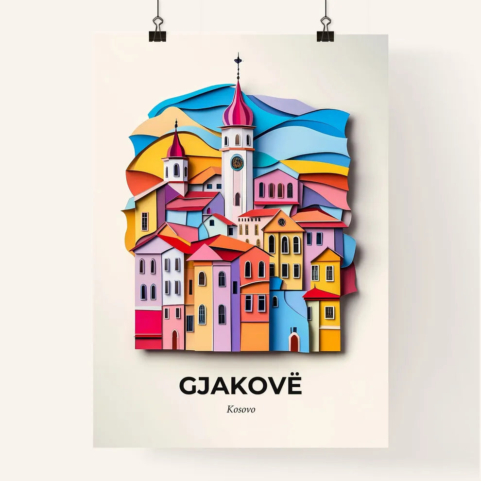 Vivid Gjakovë / Đakovica, Kosovo, Colorful Poster