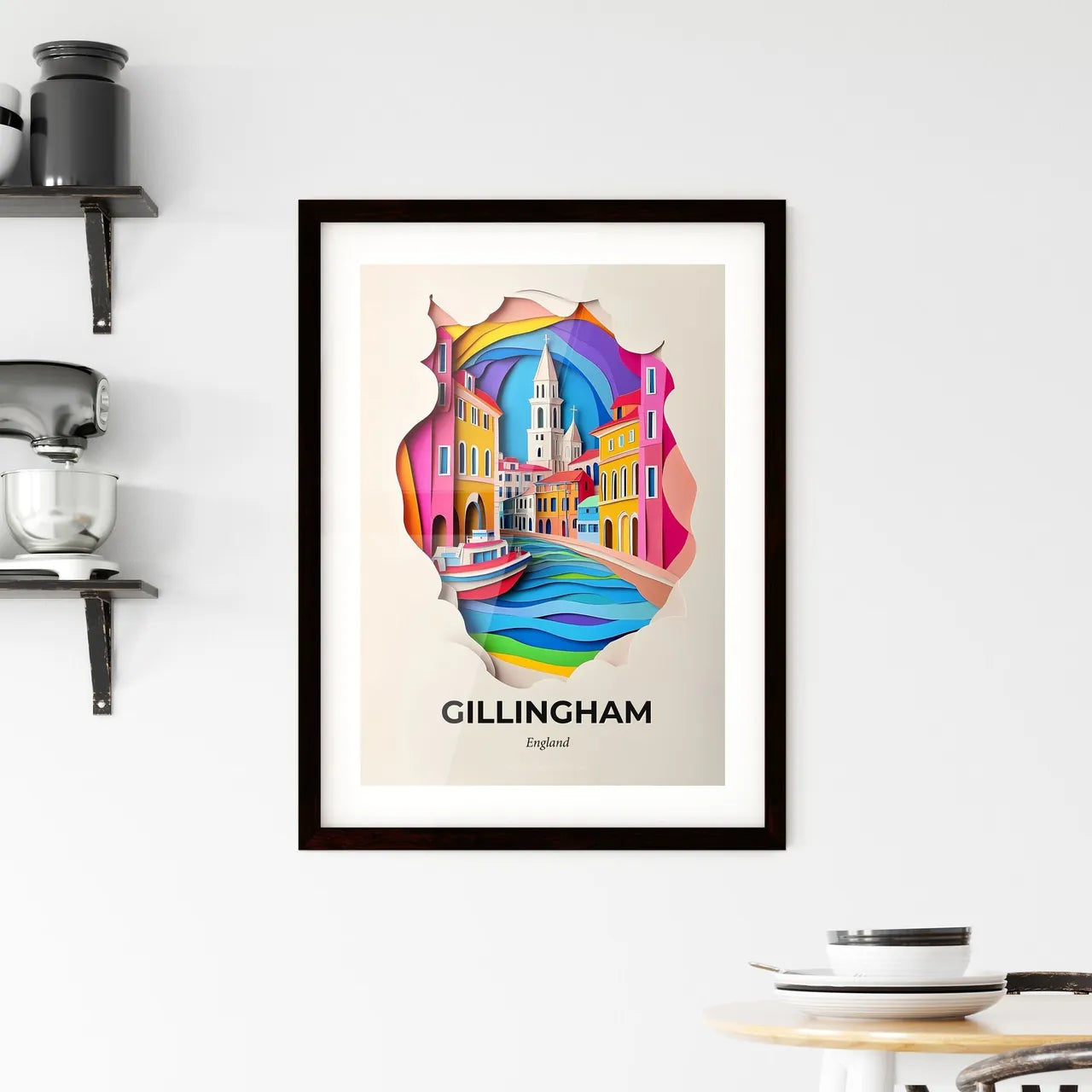 Vivid Gillingham, England, Framed Wall Art