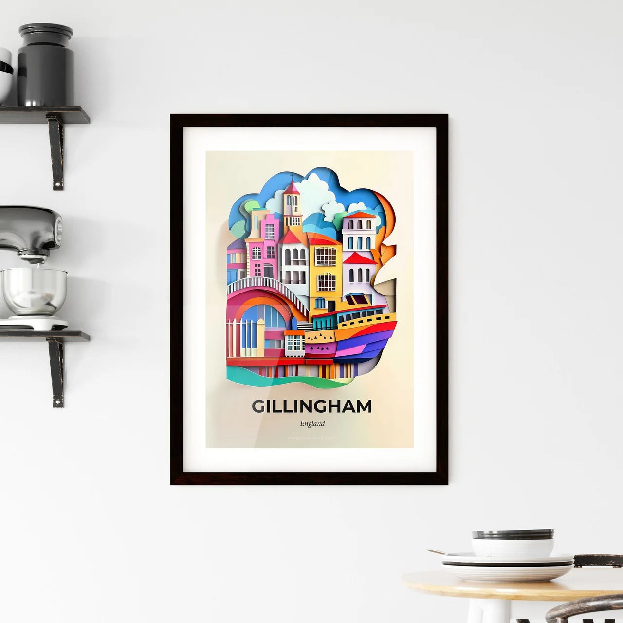 Vivid Gillingham, England, Framed Wall Art