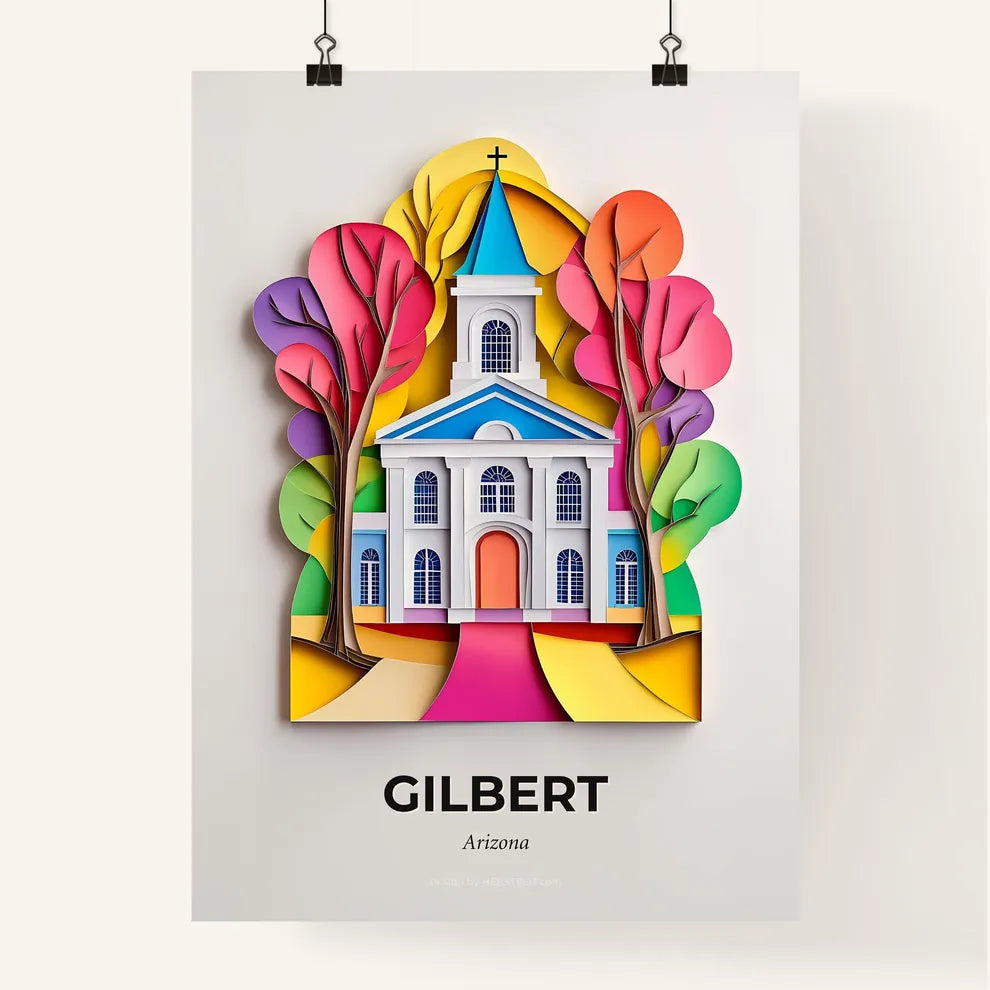 Vivid Gilbert, Arizona, Colorful Poster