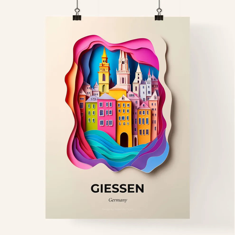 Vivid Gießen, Germany, Colorful Poster