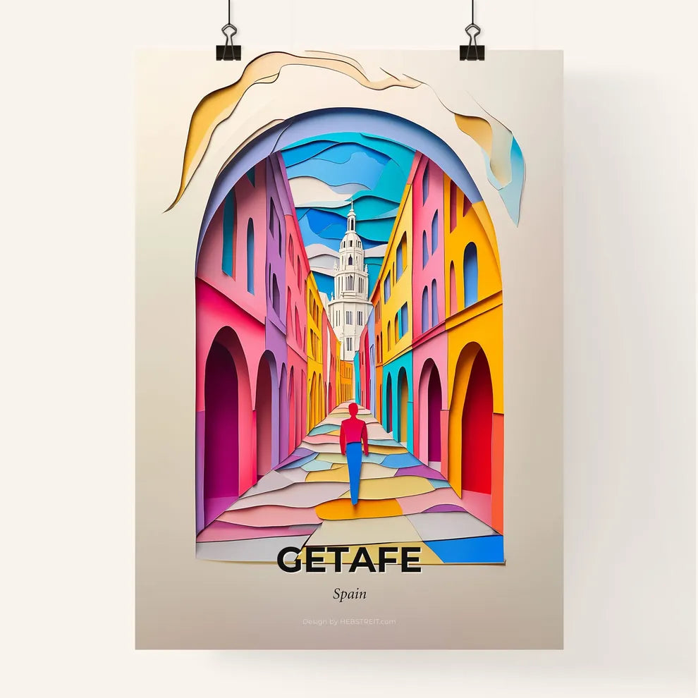 Vivid Getafe, Spain, Colorful Poster