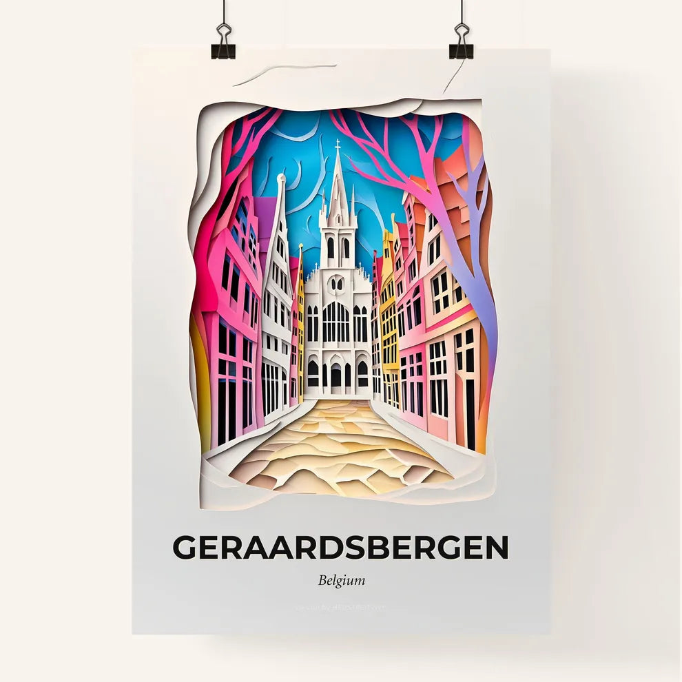 Vivid Geraardsbergen , Belgium, Colorful Poster