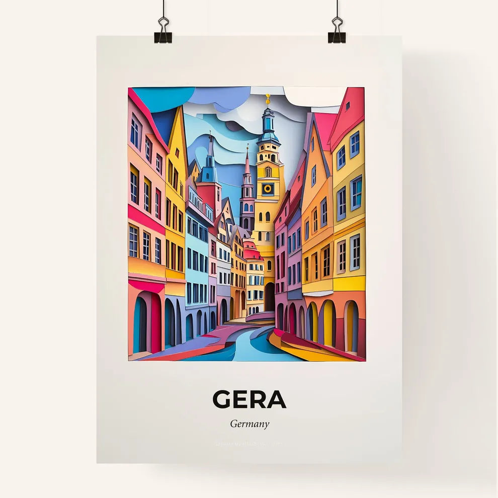 Vivid Gera, Germany, Colorful Poster