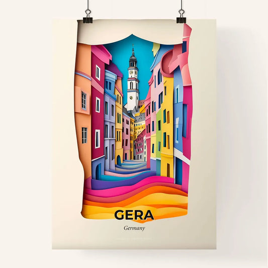 Vivid Gera, Germany, Colorful Poster