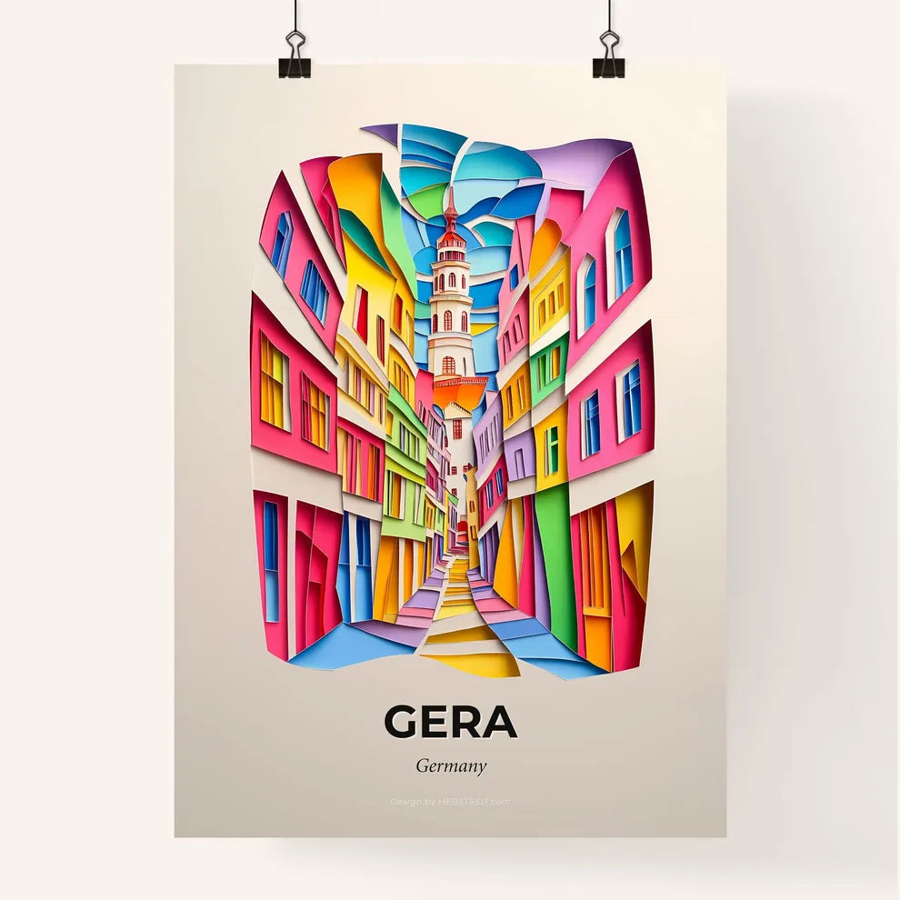 Vivid Gera, Germany, Colorful Poster