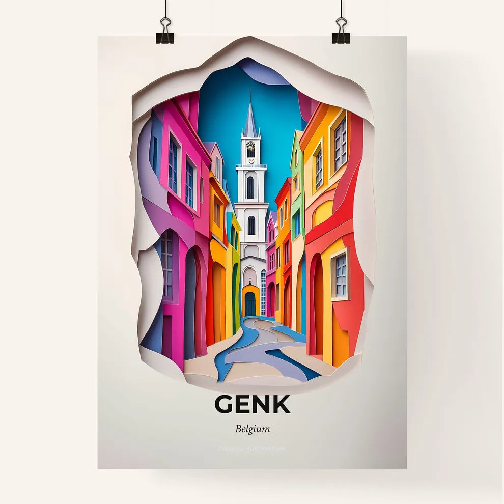 Vivid Genk, Belgium, Colorful Poster