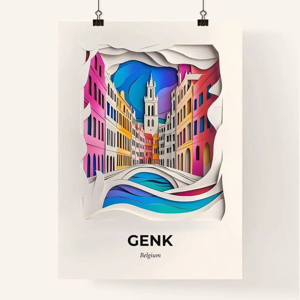Vivid Genk, Belgium, Colorful Poster