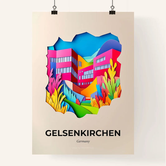 Vivid Gelsenkirchen, Germany, Colorful Poster