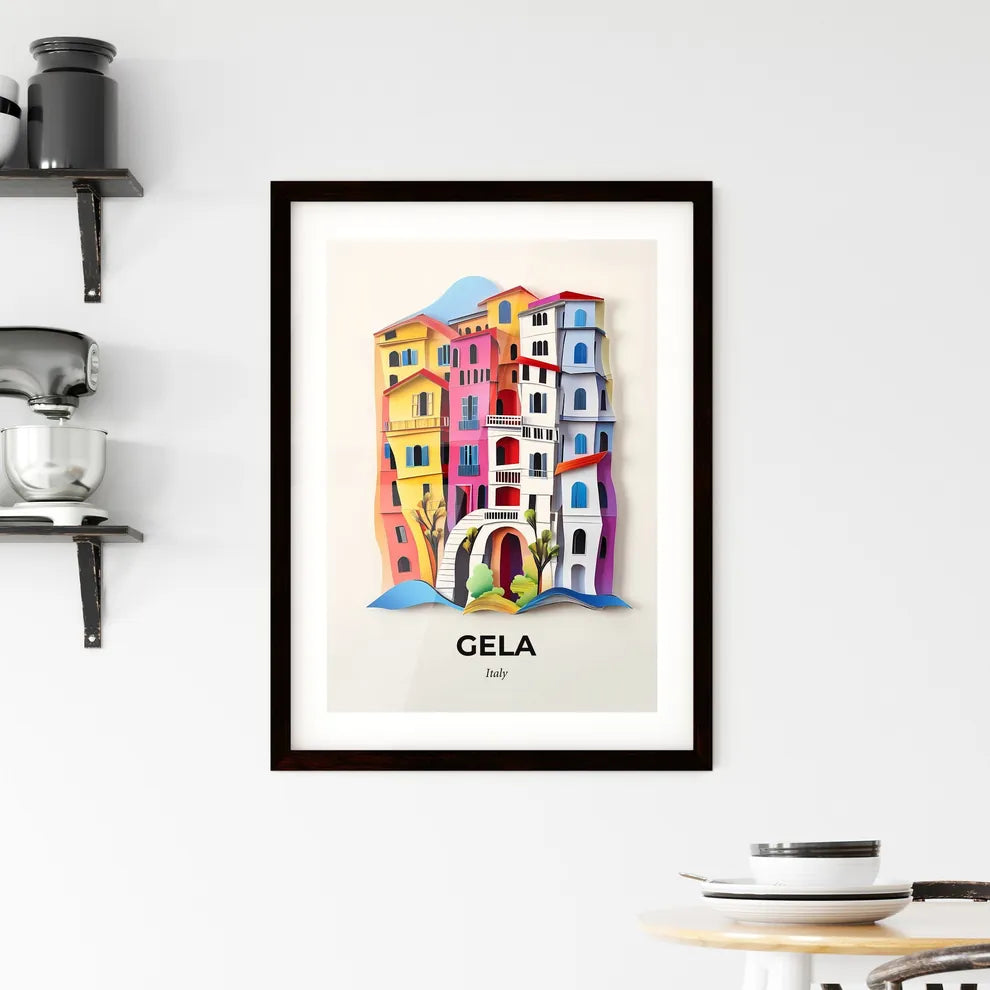 Vivid Gela, Italy, Framed Wall Art