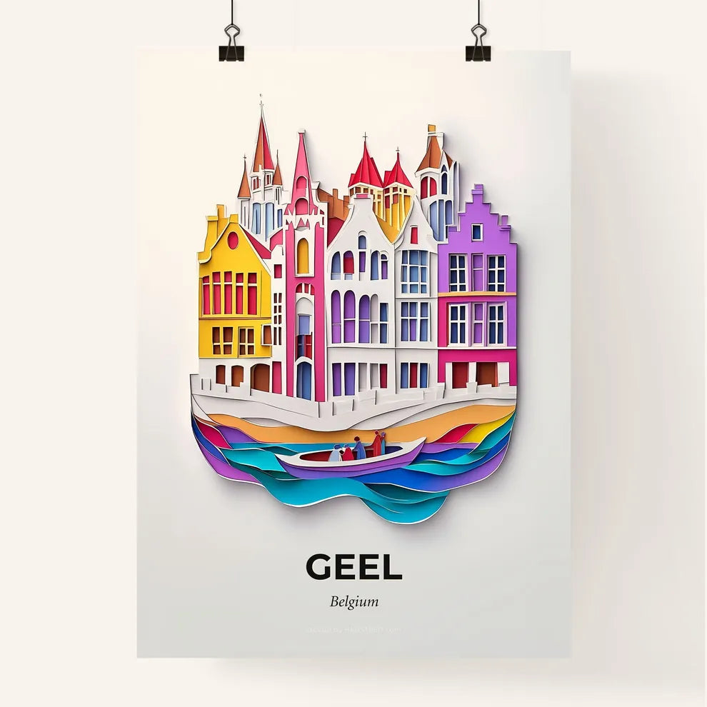 Vivid Geel, Belgium, Colorful Poster