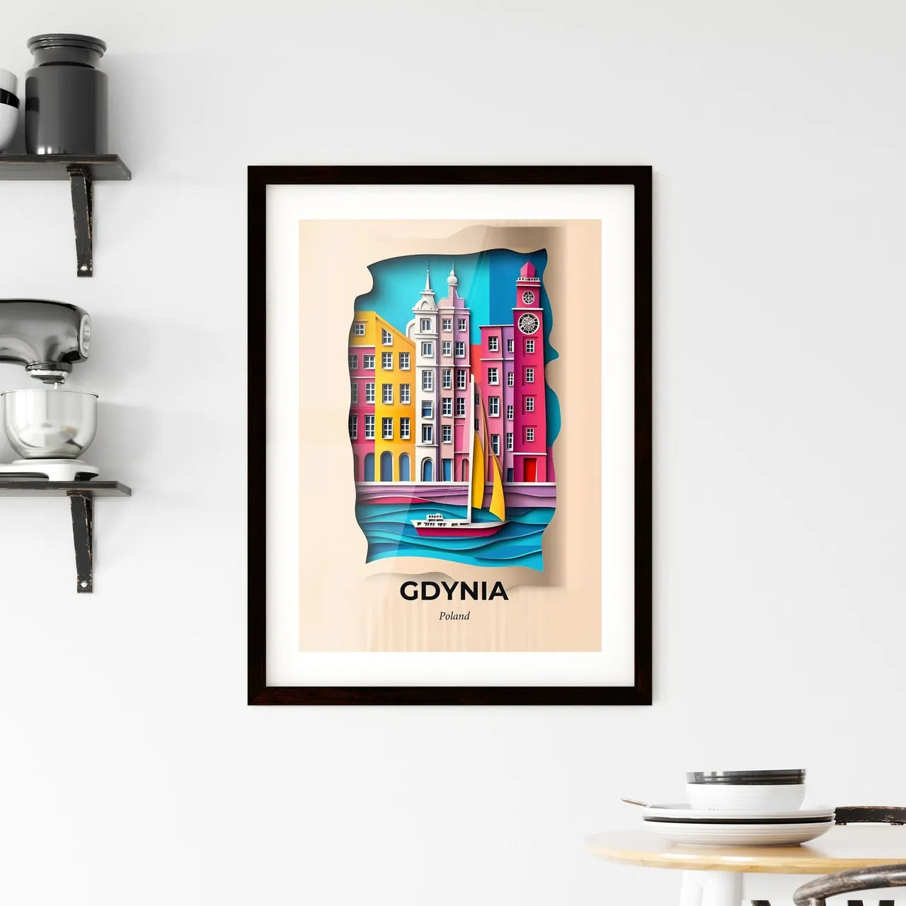 Vivid Gdynia, Poland, Framed Wall Art