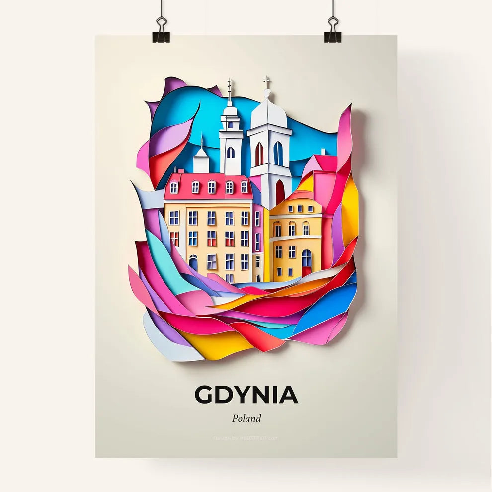 Vivid Gdynia, Poland, Colorful Poster