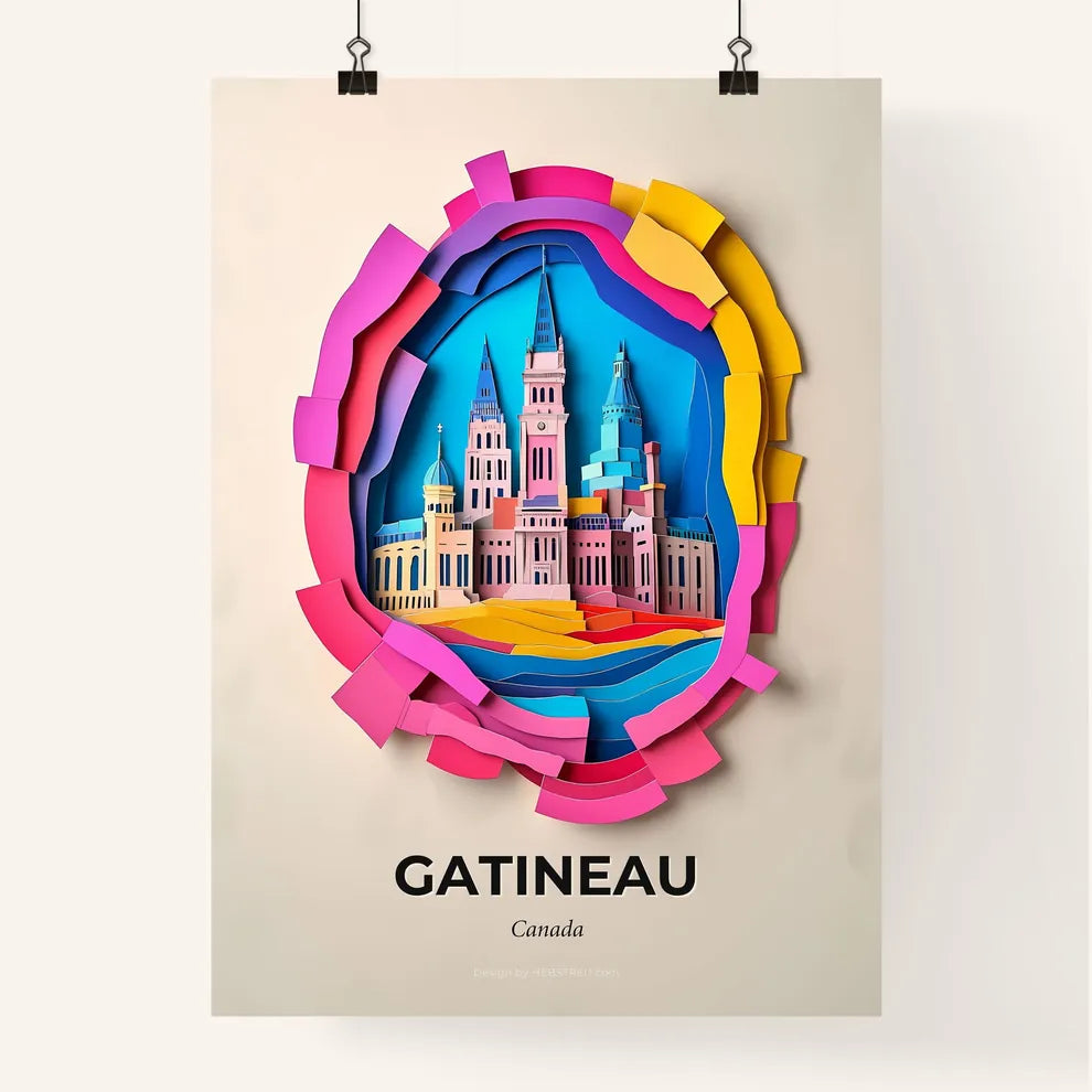 Vivid Gatineau, Canada, Colorful Poster