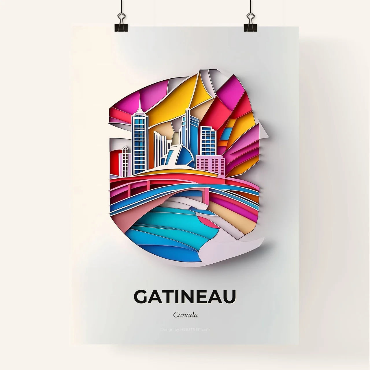 Vivid Gatineau, Canada, Colorful Poster