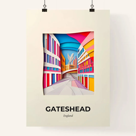 Vivid Gateshead, England, Colorful Poster