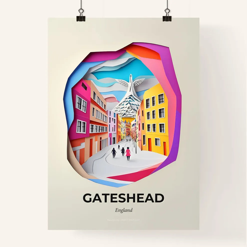 Vivid Gateshead, England, Colorful Poster