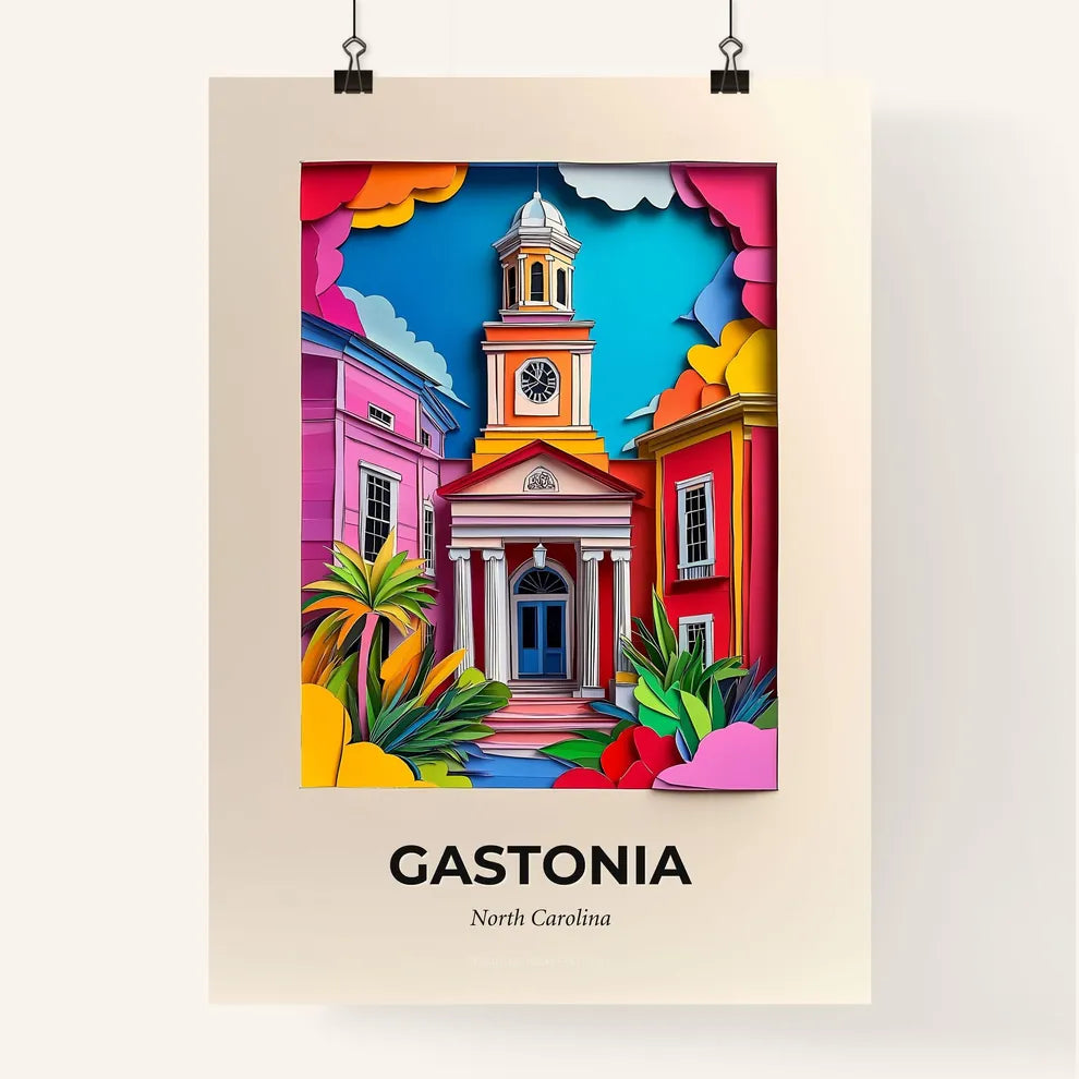 Vivid Gastonia, North Carolina, Colorful Poster