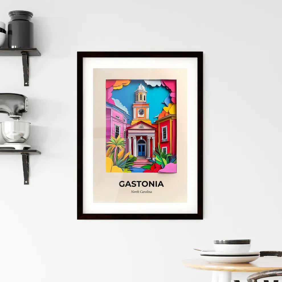 Vivid Gastonia, North Carolina, Framed Wall Art