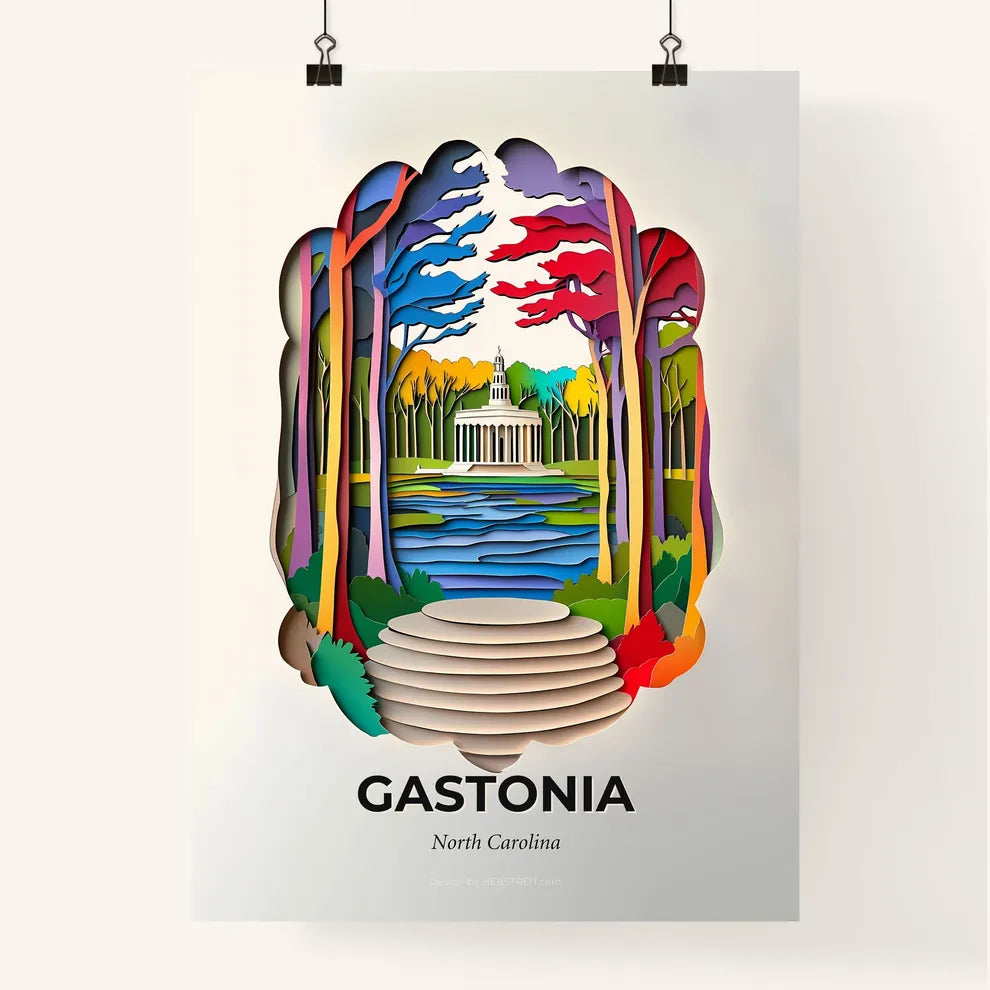 Vivid Gastonia, North Carolina, Colorful Poster