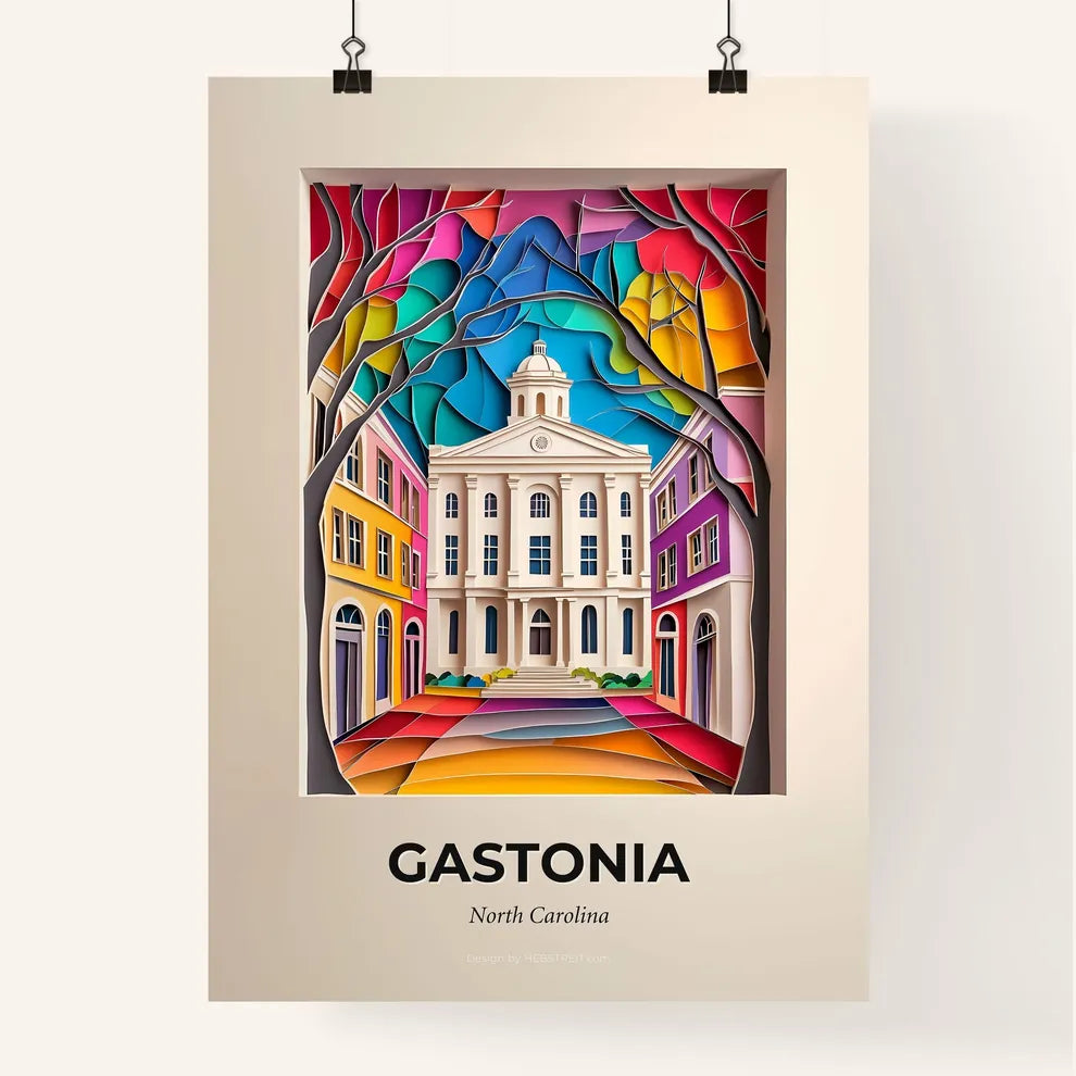 Vivid Gastonia, North Carolina, Colorful Poster
