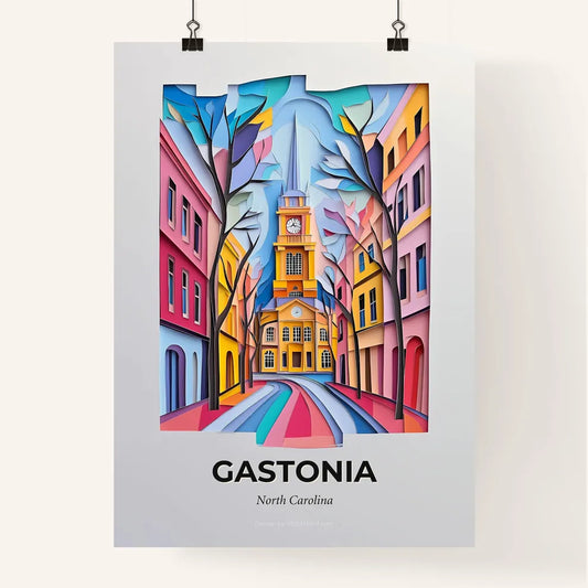 Vivid Gastonia, North Carolina, Colorful Poster