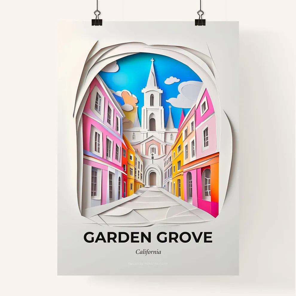 Vivid Garden Grove, California, Colorful Poster