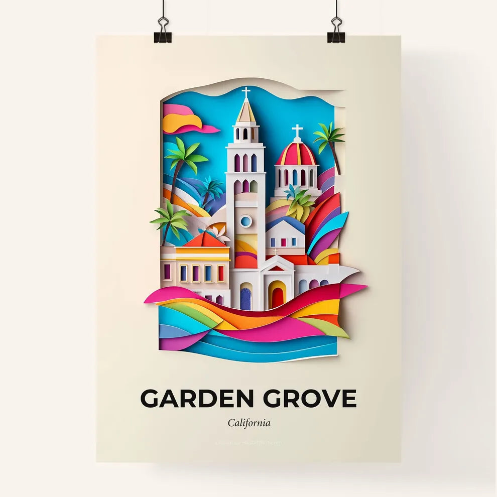 Vivid Garden Grove, California, Colorful Poster