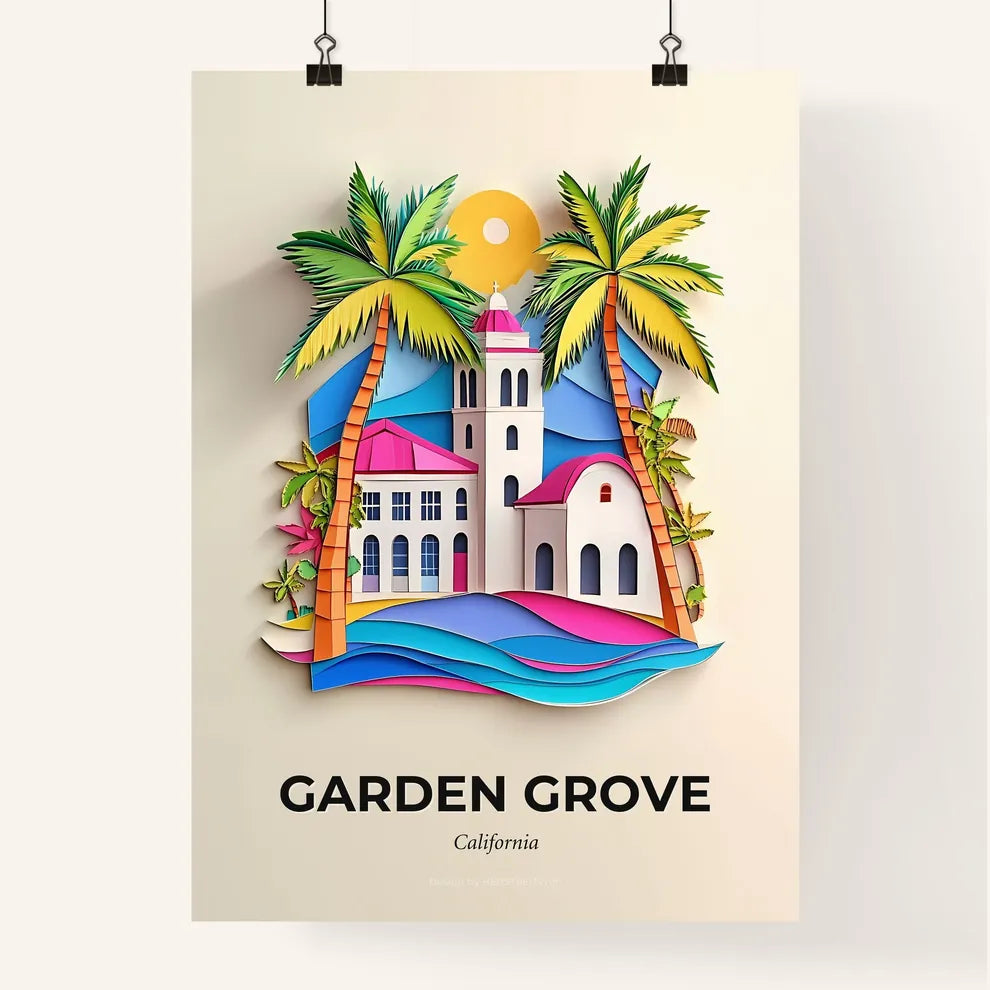 Vivid Garden Grove, California, Colorful Poster