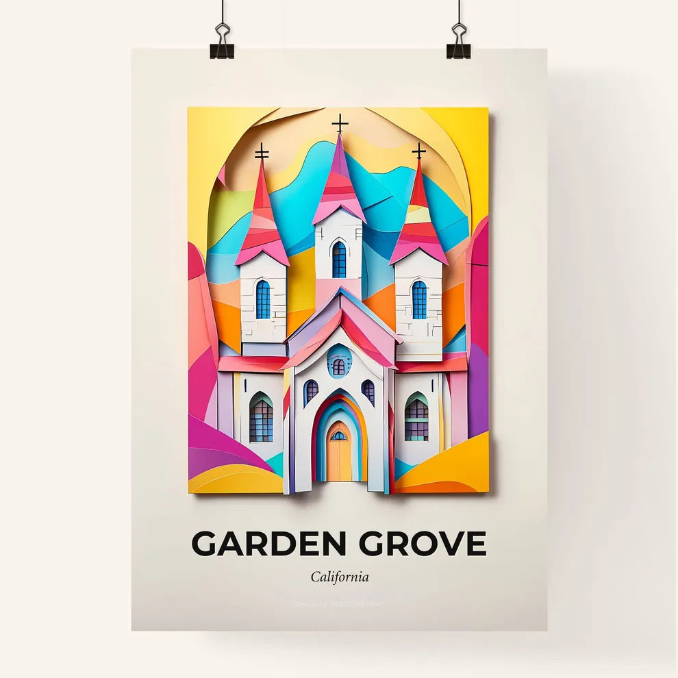 Vivid Garden Grove, California, Colorful Poster