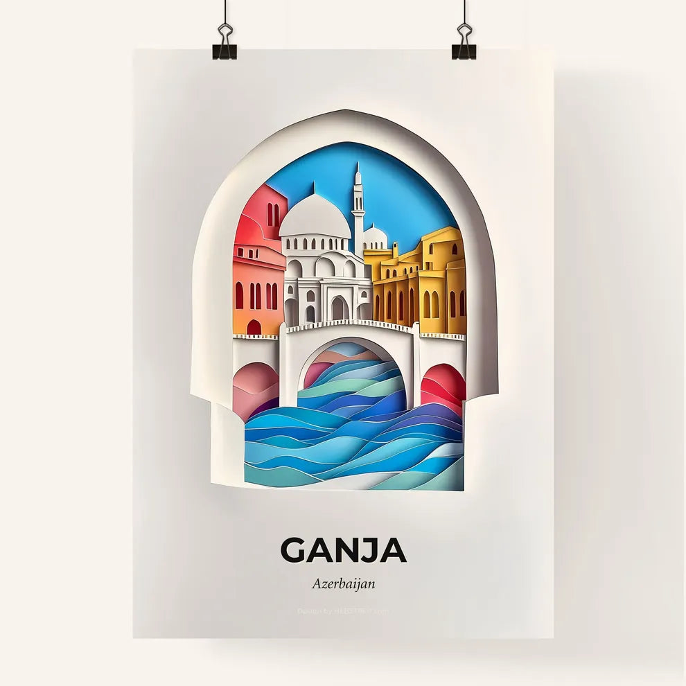Vivid Ganja, Azerbaijan, Colorful Poster
