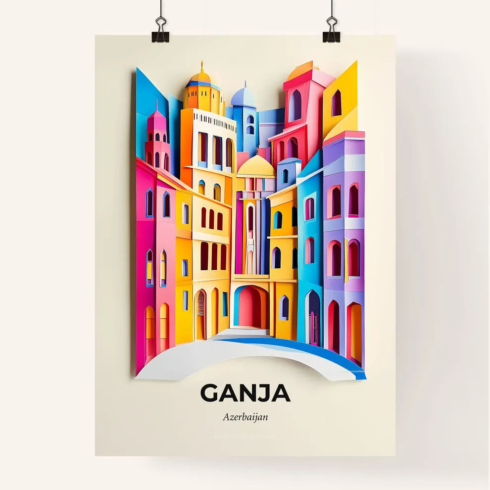 Vivid Ganja, Azerbaijan, Colorful Poster