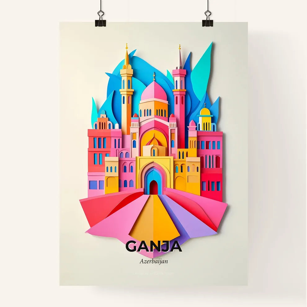 Vivid Ganja, Azerbaijan, Colorful Poster